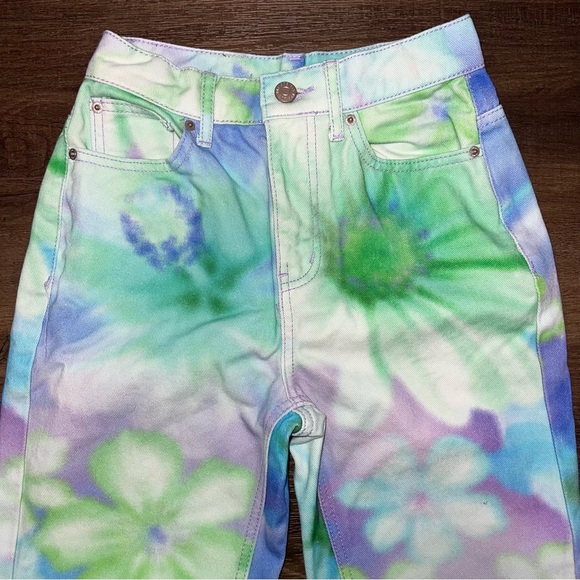 Urban Outfitters BDG Floral Tie Dye High Waisted Jeans - Picture 2 of 9